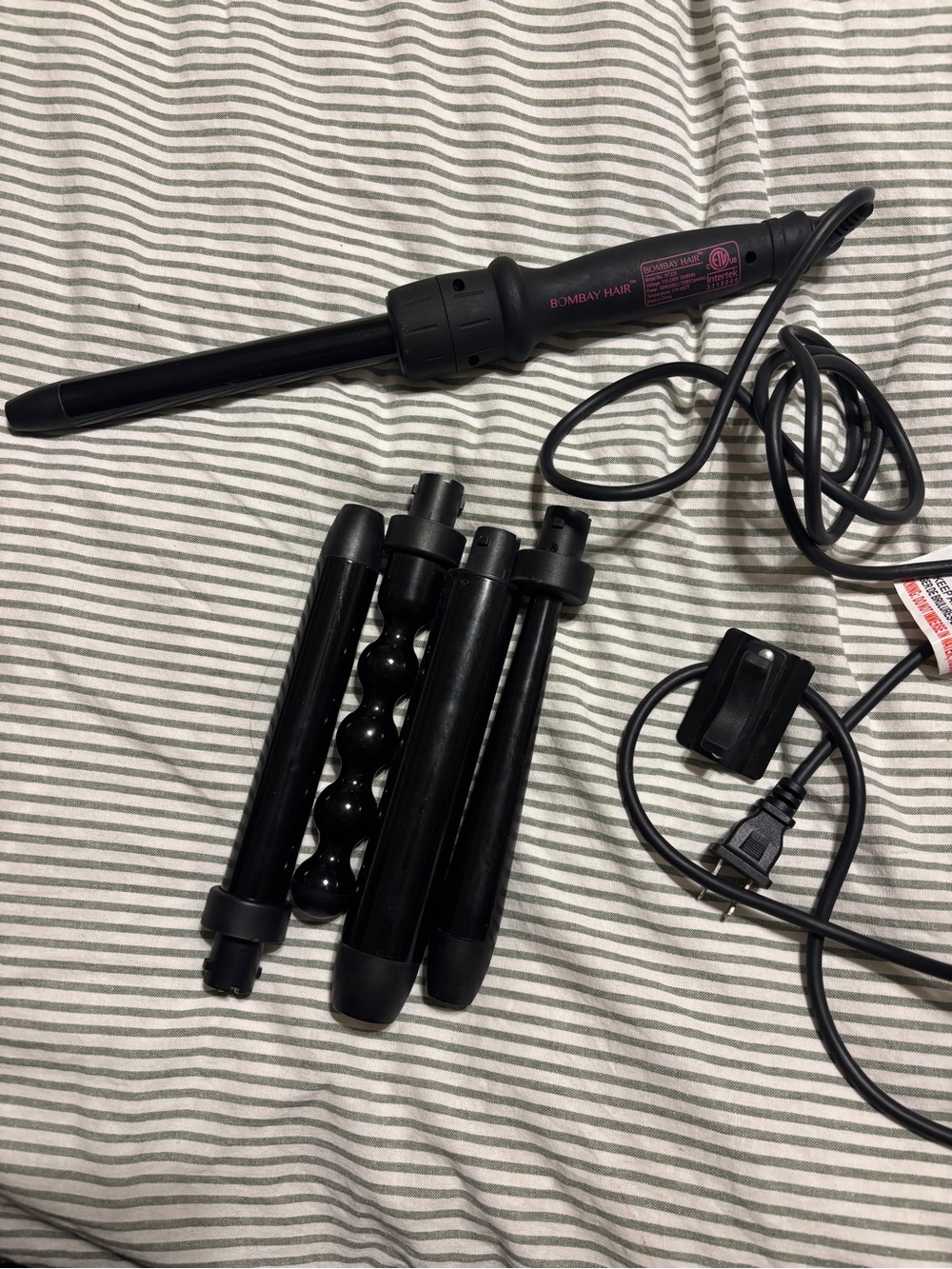 Bombay Hair 5-Barrel Interchangeable Curling Wand - Black
